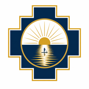 The Wisdom Surfer emblem